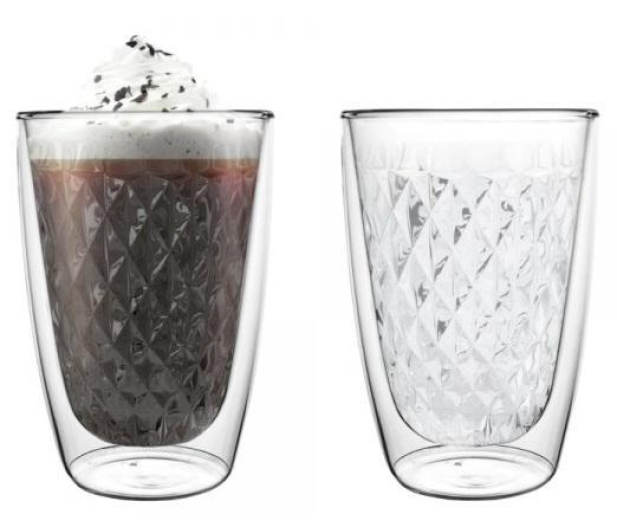 EZYSTYLE Szklanki termiczne Ezy Style "Diamond" 250ml do kawy/harbaty - 1462726 - zdjęcie